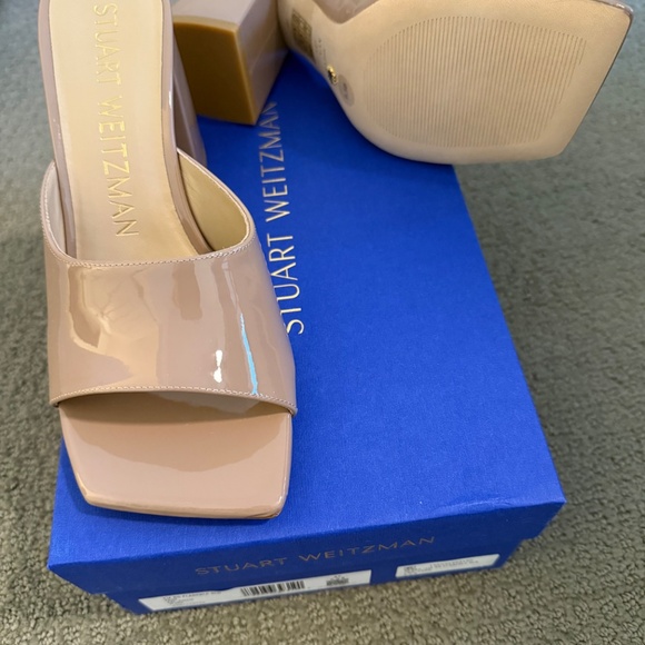 New Stuart Weitzman Tia 85 Block Heel Sandals - Size 6.5 - Picture 2 of 5